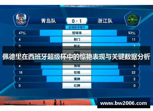 佩德里在西班牙超级杯中的惊艳表现与关键数据分析