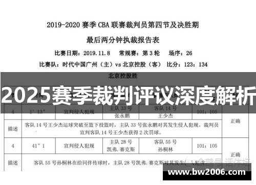 2025赛季裁判评议深度解析